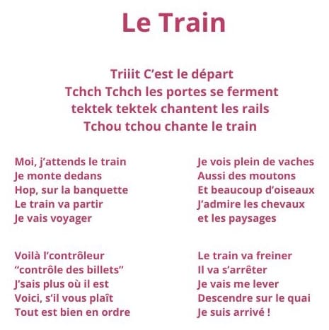 W Le train pochette texte